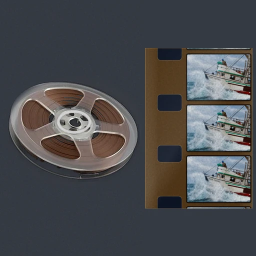 Regular 8mm film reel and strip